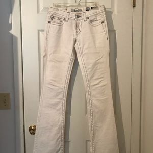 White Miss Me bootcut jeans